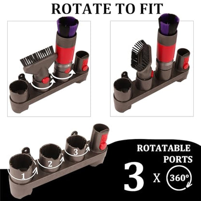 Attachments Mount Holders Compatible with Dyson Ge... (Gray | Plastic)