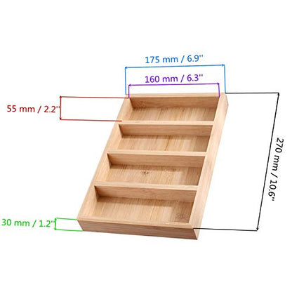 TANG SONG 1 Pack Bamboo Sunglasses Display Tray Eyewear Storage Case for Home or Office