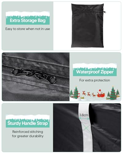 Uranshin Outdoor Patio Cushion Storage Bag with Zippers & Handles | Extra Large 177 Gallon Heavy Duty Large Storage Bags for Cushions, Pillows, Blankets Storage