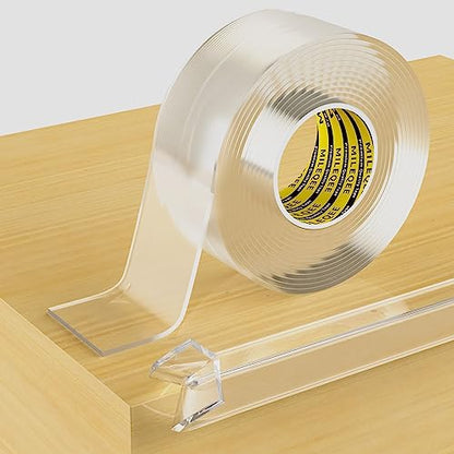 Clear Edge Protector Strip,1 Pack x 1.57in x 9.84FT | Sharp Edge Wrap Cover Tape, Self Adhesive Protective Bumper Guards for Cabinet Door Desk Bed Furniture Waterproof