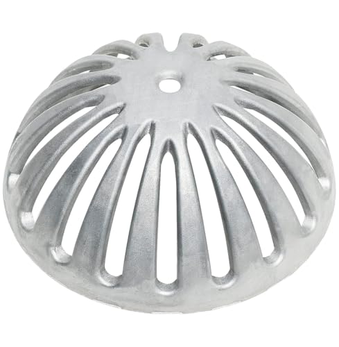 Leyso Heavy Duty Aluminum Dome Floor Drain Cover and Drain Strainer, Removable Outdoor Drain Cover, Dome Strainer for Restaurant, Home, Garden, Roof Top 5-1/4" Diameter x 2-1/4"H (1 PCS)