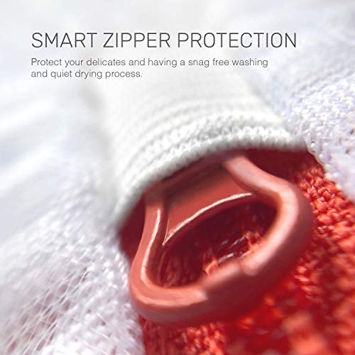 Mesh Laundry Bags for Delicates – 3 Medium Durable Net with Anti Rust Zipper, Hanging Loop-Garment Safe Wash Bags and Organizer for Washing Machine, Lingerie, Socks, Bra, Underwear, Baby Items, Travel