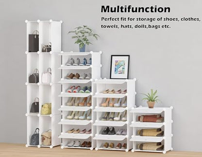 HOMIDEC Shoe Storage, 10-Tier Shoe Rack Shoe Organizer for Closet | 20 Pair, Narrow Shoes Shelf Cabinet for Entryway, Bedroom and Hallway
