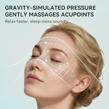 Weighted Sleep Mask with Gentle Pressure | Lightweight, Soft, Breathable & Skin-Friendly | Perfect Blackout for Deep Sleep, Travel, Meditation,Yoga (Light Green, Ruyi)