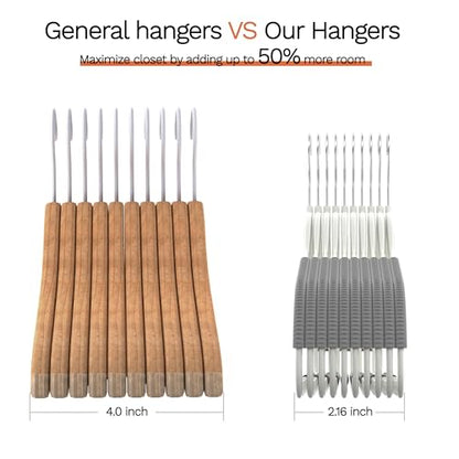 60 Pack Heavy Duty Plastic Hangers, Non Slip Clothes Hangers with Rubber Pads and 360° Hook - Thin Space Saving Hanger, Closet Organizer for Shirt, Pants, Suit, Skirt,Coat - Gray