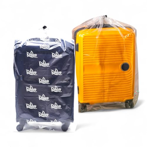 2 PCs/pack Drawstring Plastic Dust Cover Bags,Transparent Storage Bags with multi-purpose for Home Organization, suitable for luggage, blanket, big doll, duvet and reusable (Size S 40 x 82 + 23 cm.)