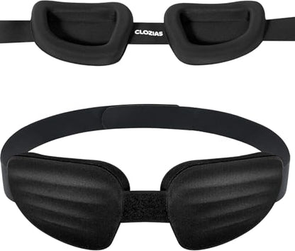 CLOZIA Sleep Mask for Sleeping, 3D Deep Eye Cups Blackout Eye Mask | 0.6" Deep Eye Cups for Lash Extensions & Side Sleepers, Soft Memory Foam, Adjustable Fit for Travel, Shift Work & Naps