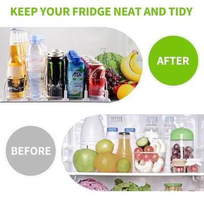 Drink Organizer for Fridge, Soda Can Dispenser for Refrigerator, Automatic Drink Dispenser for Fridge Holds up to 25 Cans, 5 Row