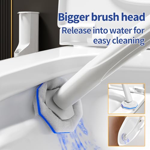 100pc Bulk Toilet Brush Refills - Disposable Toilet Brush Replacement Heads, Pack for Household Cleaning Bathroom cleaners Compatible Heads,washroom mats Cleaning System,Clean Refill Pads.