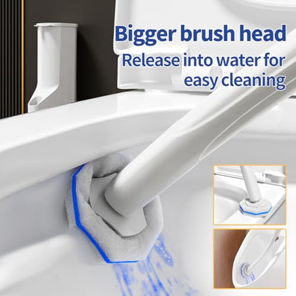 100pc Bulk Toilet Brush Refills - Disposable Toilet Brush Replacement Heads, Pack for Household Cleaning Bathroom cleaners Compatible Heads,washroom mats Cleaning System,Clean Refill Pads.