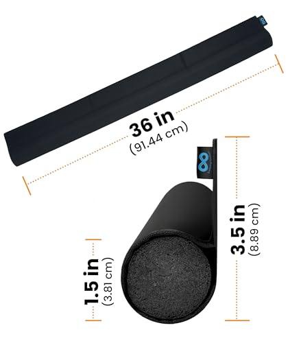 Everlasting Comfort 1 Sided Door Draft Stopper for Bottom of Door - Keeps Cold Air in & Heat Out, 100% Sound Proofing Strip Gap Filler, Quick Install Noise Blocker Sweep for Home - Fits 36" Doors