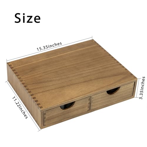 Wooden K Cup Organizer Coffee Pod Storage Box, Coffee Pods and Tea Organizer Holder, K Pod Drawer Coffee Maker Machine Stand, Organizador De Cafe, Kcup Drawer Organizer Under Brewer, 30 Pod Capacity