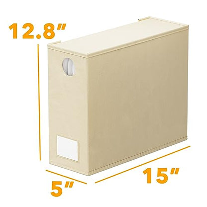 SpaceAid 8 Pack Bed Sheet Organizers and Storage, Foldable Sheet Organizer for Linen Closet, Sheets Set Folder Keeper with Window XL (Queen & King Size) Bedding Container (Beige, 8 Pack)