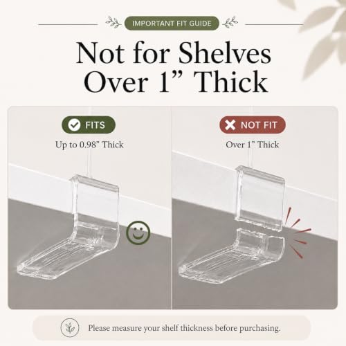 Shelf Dividers Purse Organizer for Closet: Acrylic Clear 8 Pack | Bag Storage Organizer for Handbags, Clutches, Clothes, Sweater, Towel on Wood Shelves