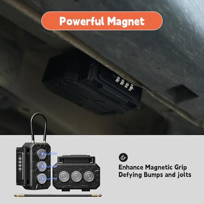 Lock Box with Magnetic Key Holder,Magnet Key Box for Under car,Hide with Combination Lock with 3xN52 Strong Magnet for Storage Indoors, Outside (Classic, Regular1)