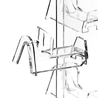 MOOCA Acrylic Rotating Eyewear Display Stand, Holds 20 Frames | Premium rotating acrylic eyewear rack with oversized supports holds up to 20 large sunglasses or frames and assembles easily.