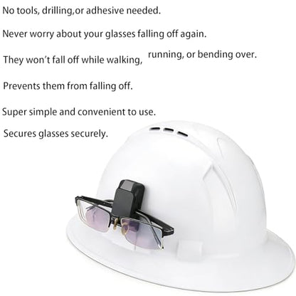 Glasses Holders for Pyramex Ridgeline Hard Hat Accessory，Sunglasses clips can be securely attached to the sun visor