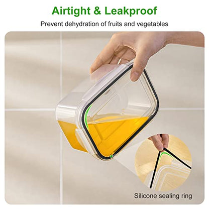 5 PCS Large Fruit storage Containers for Fridge ,Food Storage Containers