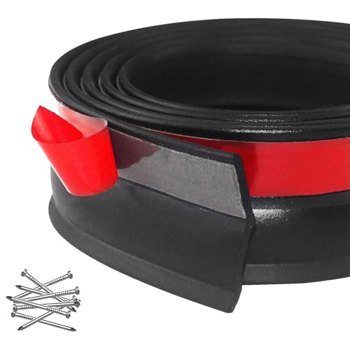 20FT Universal Garage Door Threshold Seals Bottom... (Black)