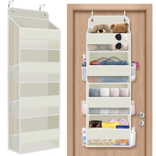 1Pack Over The Door Organizer Large Capacity Hanging Storage Room Organizer | 40 lb Capacity, Ultra-Sturdy, Foldable, Mesh Design with Clear Window, Space-Saving Organizer for Pantry, Nursery & Closet