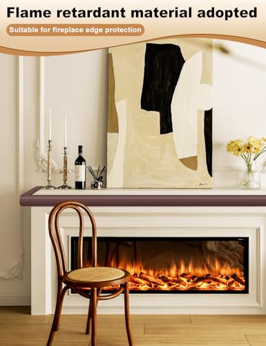 Foam Corner Protector for The Fireplace Hearths Edge and Corner Guard, with Retardant Materials Foam Safety Bumpers Baby Proofing (Coffee)