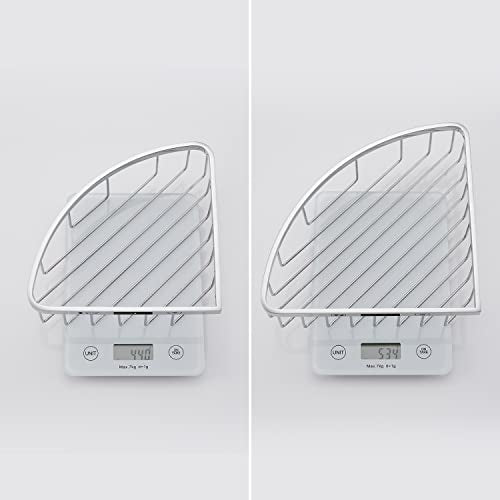 [2 Pack] Corner Shower Caddy Organizer, SUS304 Stainless Steel Heavy Duty Rust-Proof Shelf Holder, Wall Mounted Storage Rack for Bathroom Kitchen, Polished Chrome