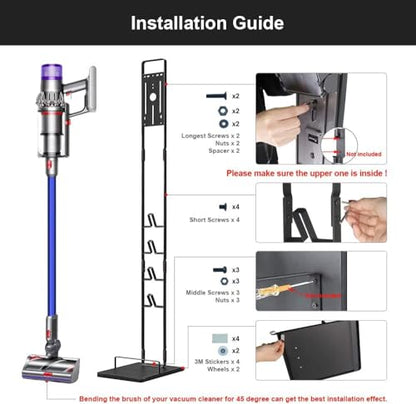 Foho Vacuum Stand Compatible for Dyson V15 V11 V10 V8 V7 V6 with Wheels,Metal Storage Bracket Stand Holder Compatible for Dyson Handheld Cordless Vacuum Cleaners & Accessories & Attachments