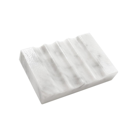 WeDoDecor Real Marble Soap Dish for Shower Stone T... (White | Marble)