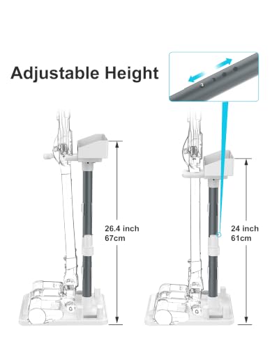 Generic Vacuum Stand, Compatible with Bissell Dreame Dyson Eureka Shark More Cordless Stick Vacuums, Universal Standing Dock Station Organizer, Adjustable Tubes