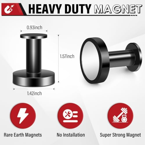 Magnetic Hooks for Cruise Cabins Black 150Lb Magnet Wreath Hanger | Locker Accessories Strong Magnetic Hooks for Classroom Whiteboard Grill Cruise Ship