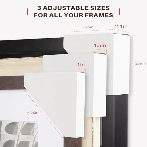 Picture Frame Corner Protectors (Pack of 100), Fit... (100 Count | White)