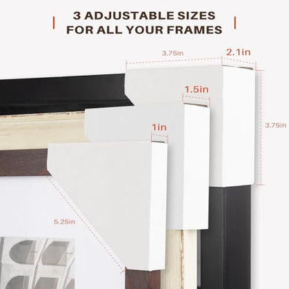 Picture Frame Corner Protectors (Pack of 100), Fit... (100 Count | White)