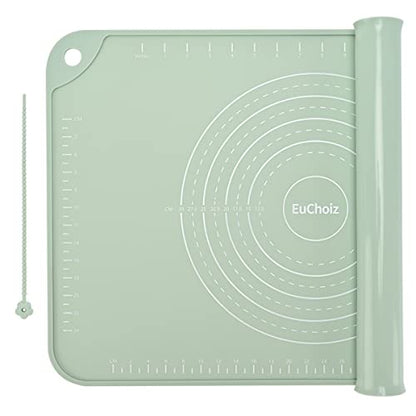 Silicone Pastry Mat 24"*16" Extra Thick Non Stick Baking Mat Food Grade Silicone Dough Rolling Bake Mat with Edge Heightening