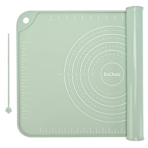 Silicone Pastry Mat 24"*16" Extra Thick Non Stick Baking Mat Food Grade Silicone Dough Rolling Bake Mat with Edge Heightening