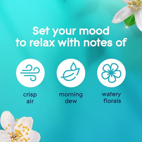 Glade Automatic Spray Refill, Dewdrop Petals, Scented Air Freshener for Home and Bathroom, 6.2 Oz, 6 Count