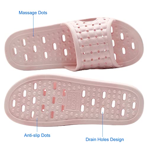 COZYAREA Shower Shoes Quick Dry Non-Slip Bathroom Slippers for Men Women Dorm Home Slides