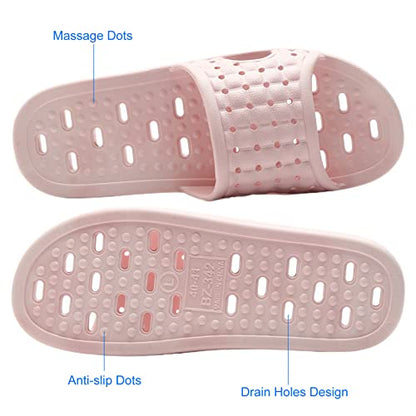 COZYAREA Shower Shoes Quick Dry Non-Slip Bathroom Slippers for Men Women Dorm Home Slides