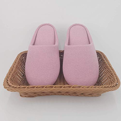 ofoot Women's Non-Slip House Slippers - Lightweight Cotton Memory Foam Indoor Slip-On, Machine Washable & Foldable Travel Design for Home, Yoga, Narrow/Wide Fit Options
