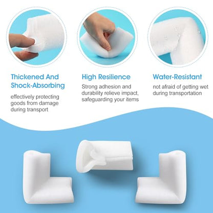 36 Pcs Thickened Foam Corner Protectors for TV,Picture,and Mirror Frames,moving supplies and packing materials for picture boxes,shipping supplies for book corner