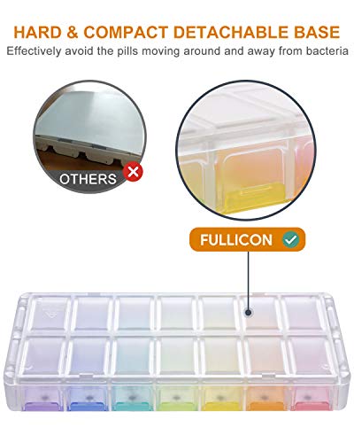 Weekly Pill Organizer 7 Day 2 Times a Day Extra La... (Pink | Plastic)