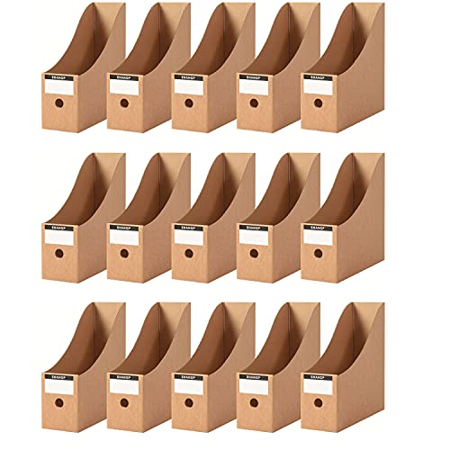 Foldable Desk File Holder Organizer Sturdy Cardboa... (Brown | Cardboard)