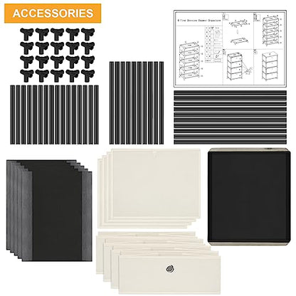 Fabric Storage Chest, Drawer Clothes Organizer - 4... (Off White)