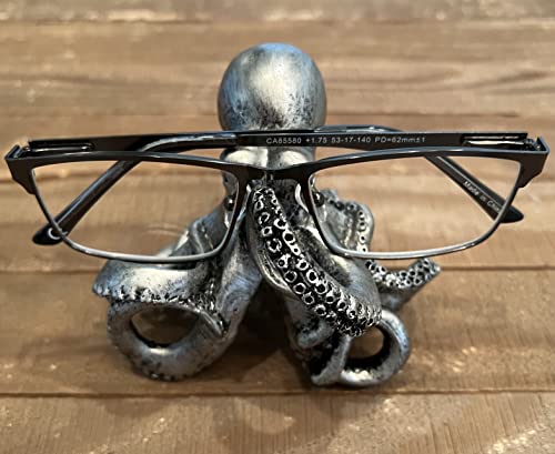 Top Brass Whimsical Octopus Figurine / Eyeglasses Holder Stand - Fun Glasses Keeper