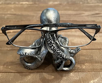 Top Brass Whimsical Octopus Figurine / Eyeglasses Holder Stand - Fun Glasses Keeper