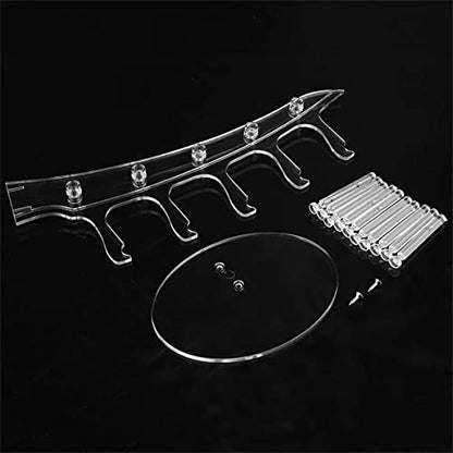 2 Pack Sunglasses Rack Eyeglasses Display Stand Holder Storage Organizer for 5 Glasses Acrylic Jewelry Eyewear Display for Selling Clear