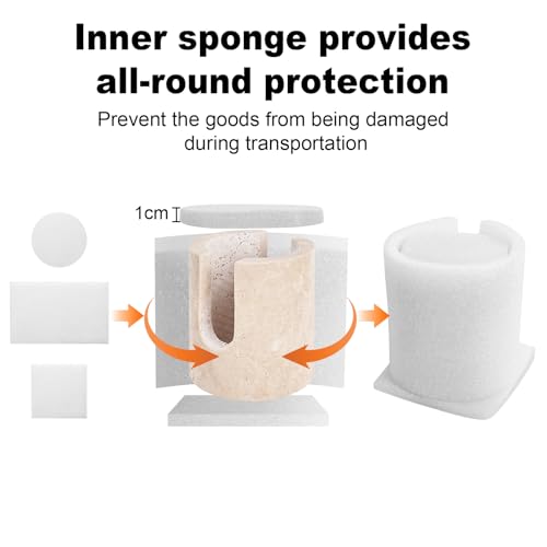 Natural Travertine Sponge Holder for Kitchen Sink Counter w A Plant-Based Kitchen Sponge, Fast Drying, Durable, Compact, Wabi-Sabi & Unique Sponge Caddy, Sink Organizer, Beige Travertine Home Decor