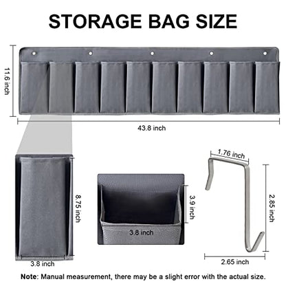 RV Shoe Pockets 10 Pockets Heavy Hanging Bedside Storage Organizer with Sturdy Hooks Storage Pockets Hangs on bed for Shoes Toys and Tool Accessories