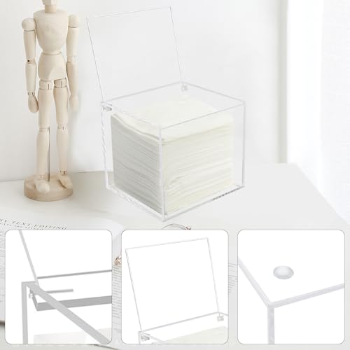 Disposable Face Towel Holder Storage Box Acrylic Facial Towels Container