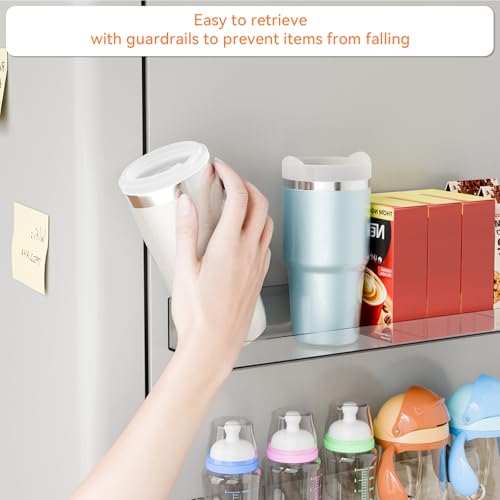 6 Pack Clear Acrylic Shelves for Wall with Adhesive,15 Inch No Drill Floating Shelves for Bathroom,Bedroom,Renter Friendly,Kids Room Bookshelf,Wall Display Shelf for Lego,Funko Pop,Figurine,Perfume