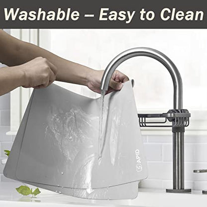 Extra Large Silicone Mat Kitchen Counter Heat Resistant Table Mat 36" x 24" | Place Mats, Countertop Protector , Thick Placemats Washable Silicone Mats for Kitchen Counter Dining Table Mat , Grey , Sapid